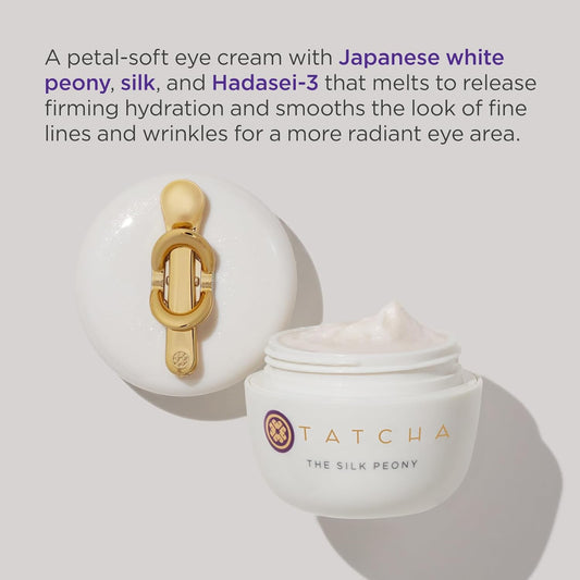 Tatcha The Silk Peony Melting Under Eye Cream | Hydration With Line-Smoothing Eye Cream For Wrinkles And Hydration | 15 Ml / 0.5 Oz