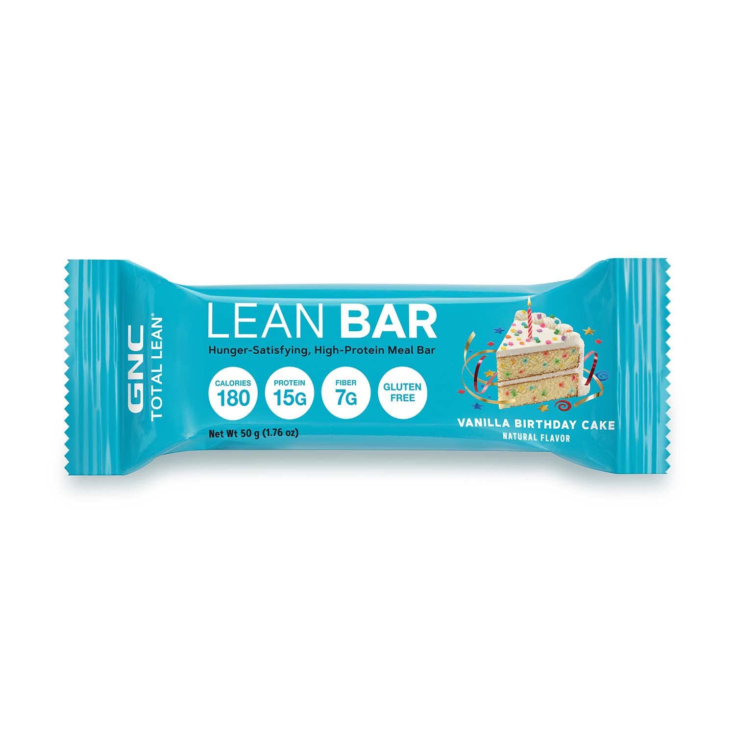 GNC Total Lean | Lean Bar | Supports a Healthy Metabolism | Vanilla Birthday Cake | 5 Bars : Health & Household