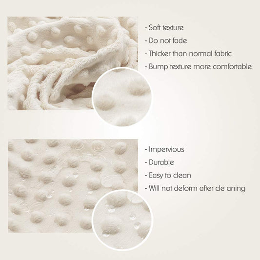 Baby Changing Pad Cover, Super Soft Plush Dot Diaper Changing Table Covers For Baby Girls And Boys, Ultra Comfortable, Safe For Babies, Fit 32"/34'' X 16" Pad (Beige)