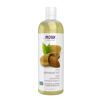 Now Foods Solutions, Sweet Almond Oil, 100% Pure Moisturizing Oil, Promotes Healthy-Looking Skin, Unscented Oil, 16-Ounce,Package May Vary