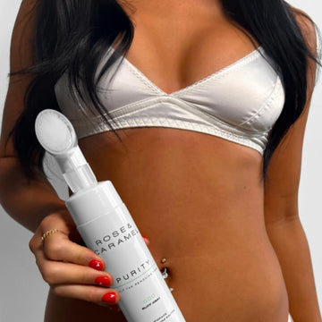 Rose & Caramel Purity Buff Away Self Tan Removing Foam, Gently Cleanse & Exfoliate 200Ml