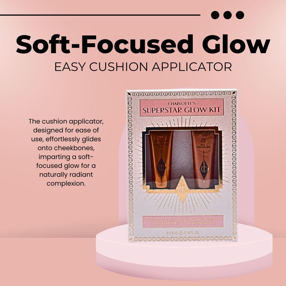 Charlotte Tilbury Charlotte'S Superstar Glow Kit - Mini Beauty Light Wand In Spotlight (Highlighter) And Mini Beauty Light Wand In Pinkgasm (Blush) : Beauty & Personal Care