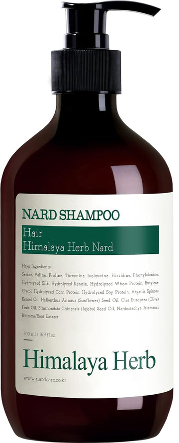 Nard Hair Shampoo Tea Tree Rosemary 16.9 Fl Oz - Strong Vitality From Himalayas - Natural Surfactants Giving Soft Cleansing - Argan Olive Jojoba Macadamia Sunflower Oil - Rich In Protein Amino Acids