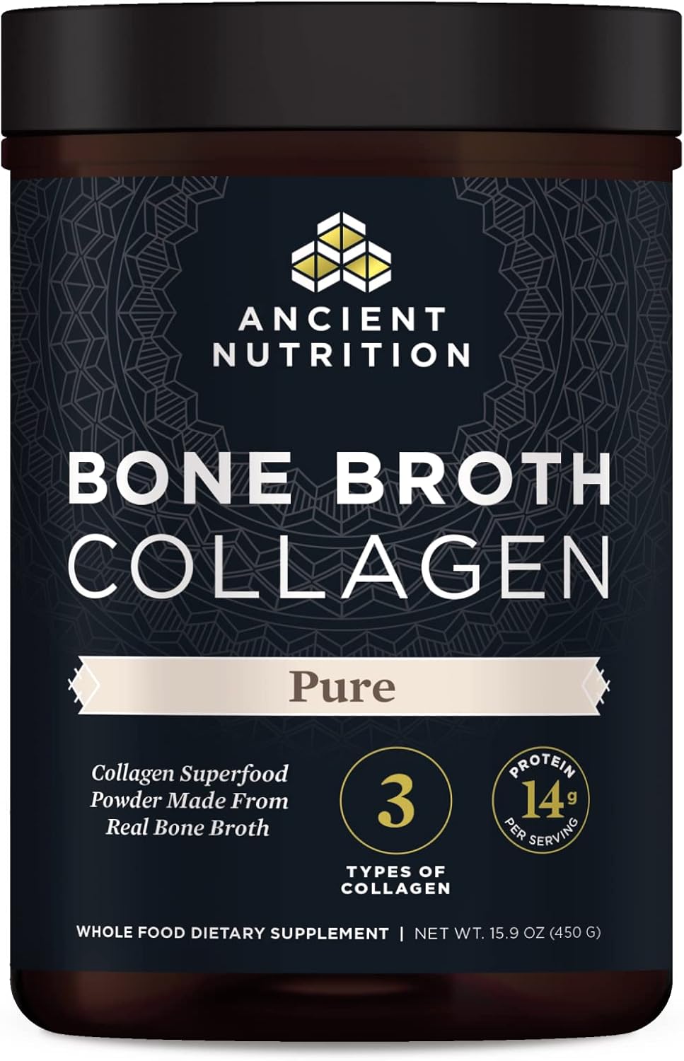 Ancient Nutrition Collagen Powder, Bone Broth Collagen, Chocolate, Hydrolyzed Multi Collagen Peptides, Supports Skin And Nails, Joint Supplement, 30 Servings, 18.6Oz