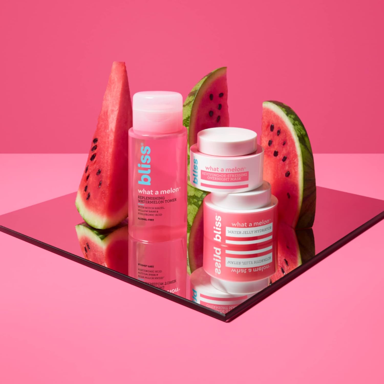 Bliss What a Melon Alcohol-Free Toner With Witch Hazel, Willow Bark and Hyaluronic Acid - Replenishing Watermelon for Combination Skin - Clean, Cruelty-Free, Vegan - 205 ml