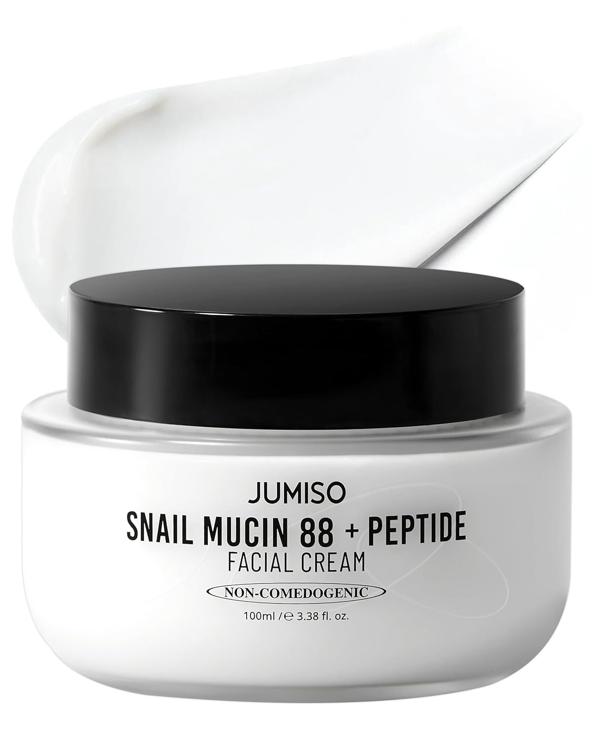 Jumiso Snail Mucin 88 Peptide Cream - Korean Face Moisturizer 5-Peptide Complex Collagen Boost Hyaluronic Acid Niacinamide Damaged Skin Repair - Sensitive Skin Non-Comedogenic 3.38 Oz