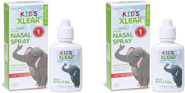 Xlear Kids' Nasal Spray, Natural Saline Nasal Spray for Kids with Xylitol, Daily Nasal Decongestant, Nose Moisturizer 0.75 fl oz (Pack of 2)