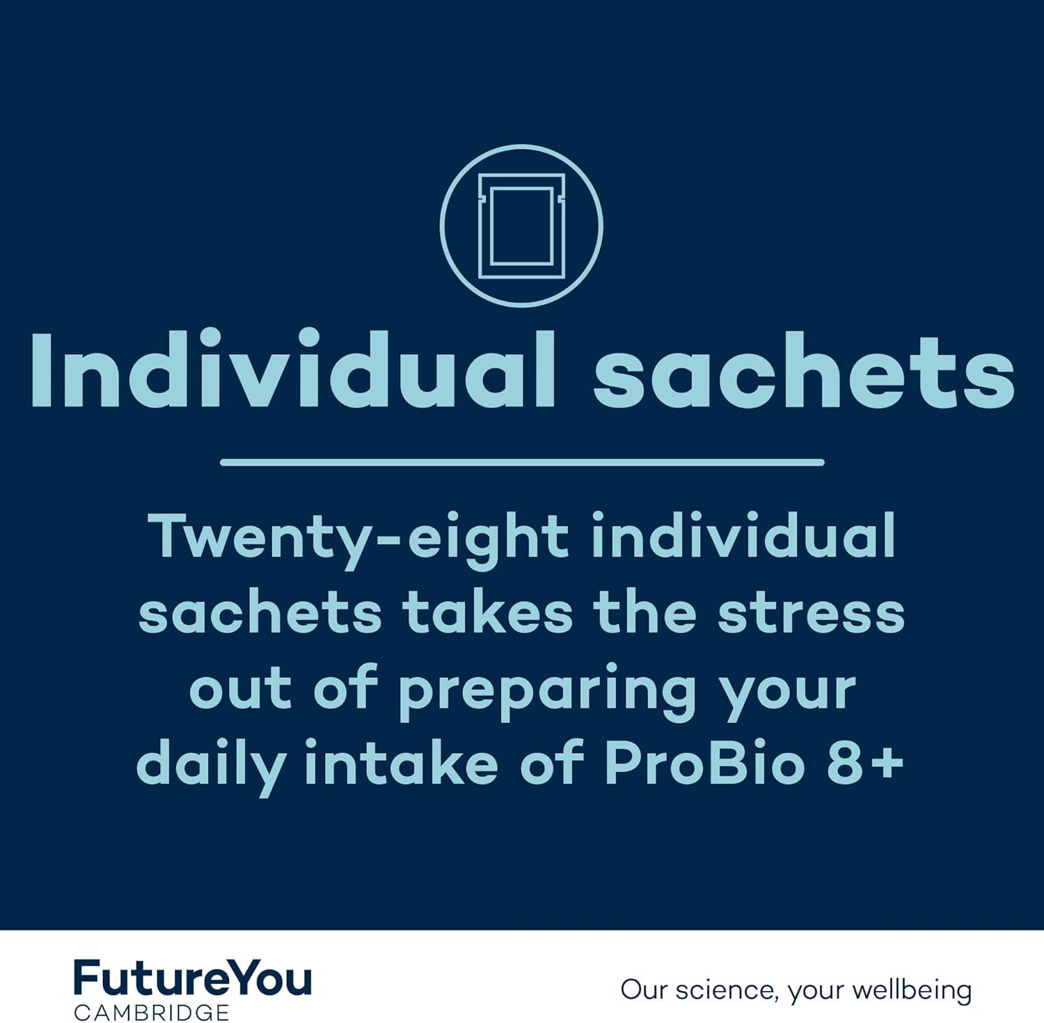 FutureYou ProBio 8+ (28 Powder Sachets) Probiotics for Gut Health, Probiotics for Women and Men, Gut Health Supplements with Lactobacillus Acidophilus W22 - Genuine FutureYou Cambridge Supplements : Amazon.co.uk: Health & Personal Care