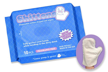 Disposable Mitten-Shaped Wet Wipes, 10 Count…
