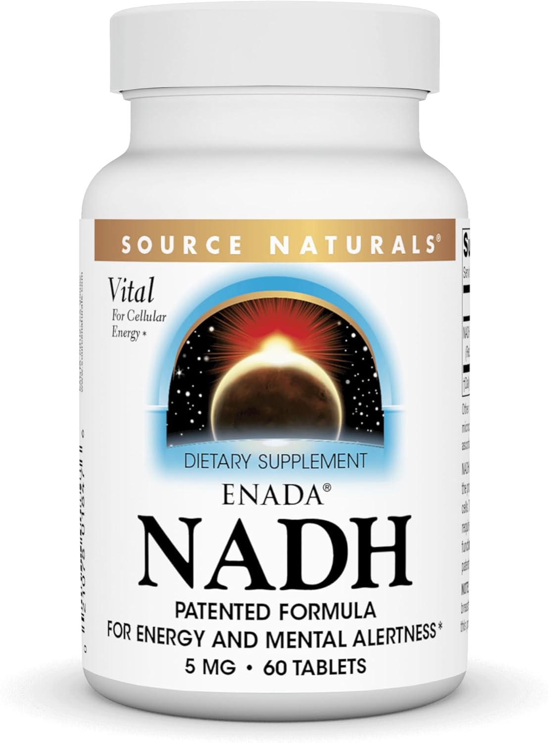 Source Naturals ENADA NADH for Energy and Mental Alertness* 5 mg - 60 Tablets