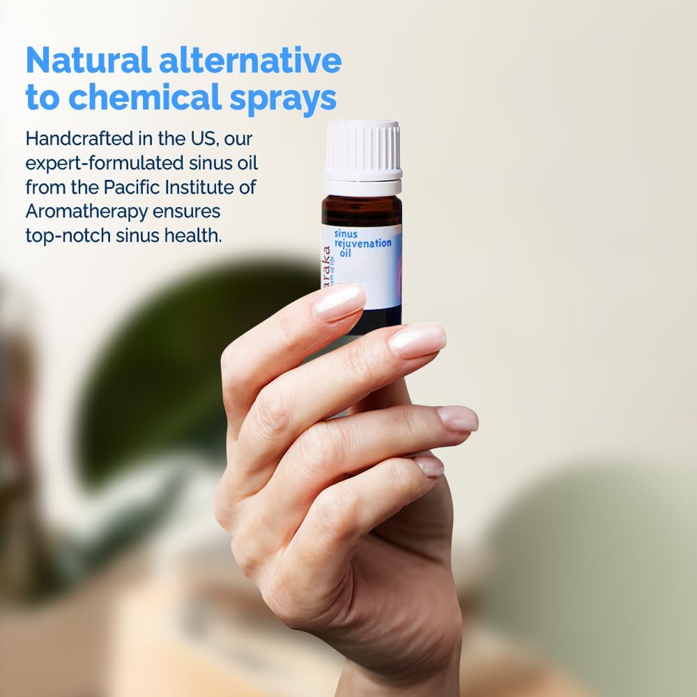Baraka Sinus Rejuvenation Oil - A Powerful Blend Of 6 Organic Essential Oils For Enhanced Breathing And Relaxation - Helps Rejuvenate Your Sinuses - Ideal For Daily Use - 4 Ml : Health & Household