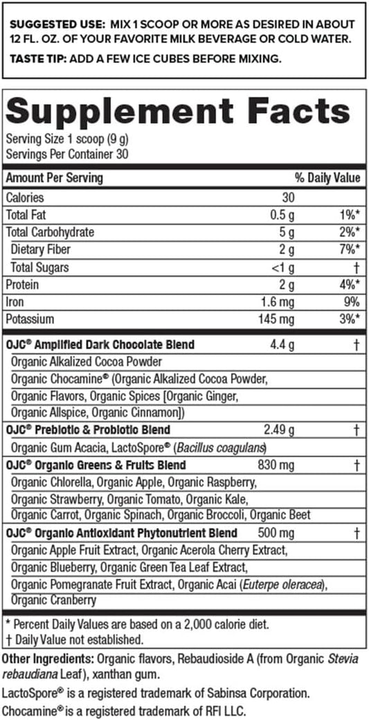 Certified Organic Juice Cleanse (OJC) - Dark Chocolate Surprise, 9.52 oz (270g)