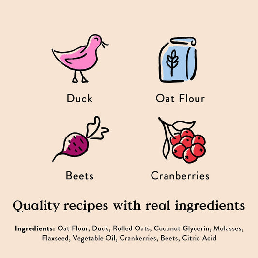 Bocce'S Bakery Oven Baked Duck Recipe Treats For Dogs, Wheat-Free Everyday Dog Treats, Made With Real Ingredients, Baked In The Usa, All-Natural Soft & Chewy Cookies, Duck, 6 Oz