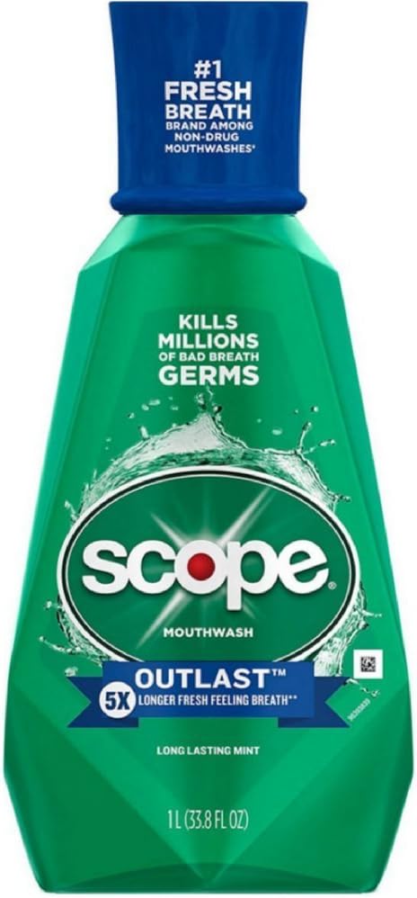 Crest Scope Mouthwash Mint Outlast 33.8 Oz (2-Pack) : Health & Household