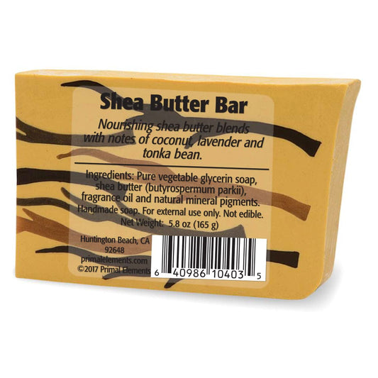 Primal Elements Glycerin Bar Soap | Helps All Skin Types, Sensitive, Oily & Dry Skin | No Parabens, Vegan, Gluten Free, 100% Vegetable Base - (Rhassoul Clay)