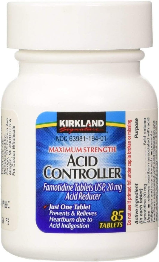 Kirkland Signature Acid Controller Maximum Strength, 85 Tablets