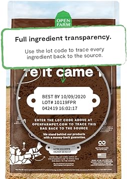 Open Farm Ancient Grains Dry Dog Food, Humanely Raised Meat Recipe with Wholesome Grains and No Artificial Flavors or Preservatives (Pasture Raised Lamb Ancient Grain, 22 Pound (Pack of 1)) : Pet Supplies
