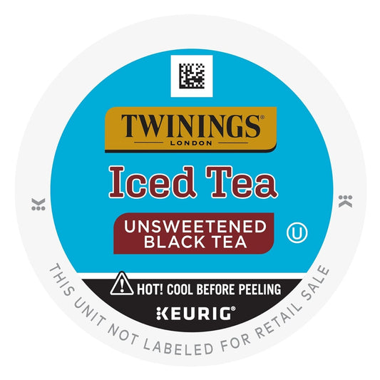 Twinings Iced Tea Unsweetened Black Tea K-Cup Pods For Keurig, Caffeinated, Refreshing, Smooth, Black Tea, 24 Count (Pack Of 1)