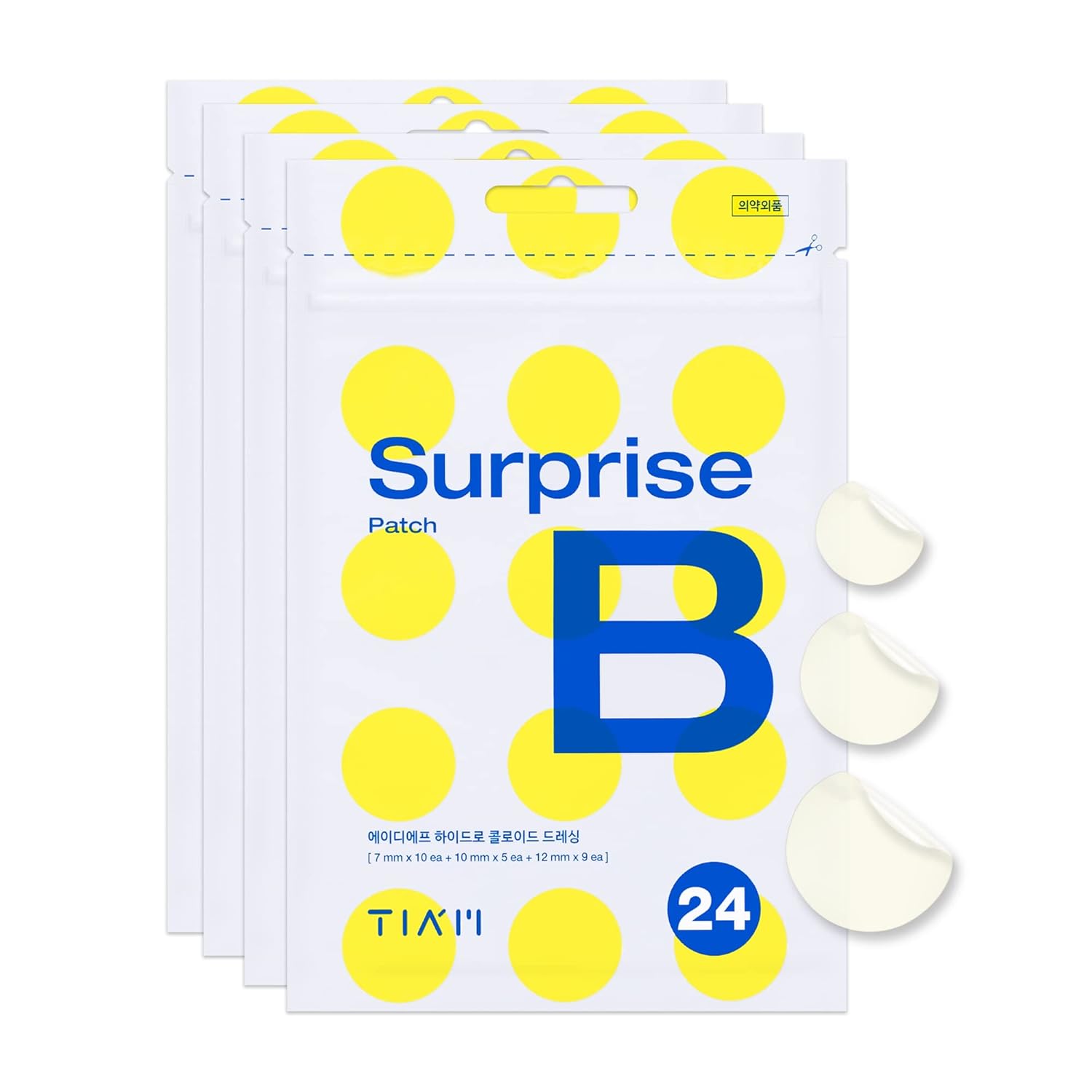 Tiam Surprise B Patch (96 Count, Pack Of 4), Hydrocolloid Acne Pimple Patch