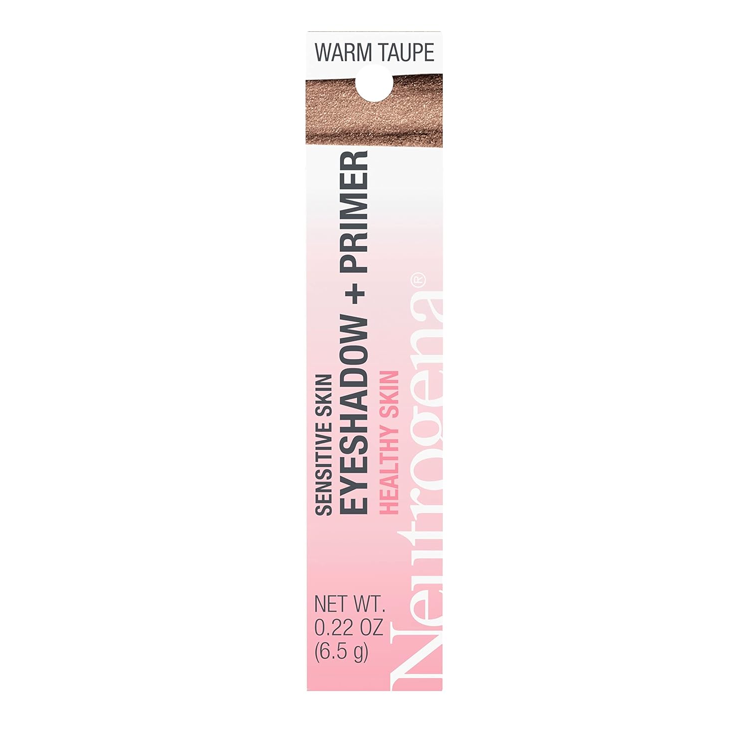 Neutrogena Sensitive Skin Eyeshadow + Primer, a Longwearing, 2-in-1 Metallic Eyeshadow for Sensitive Skin with Pro-Vitamin B5, Lightweight Cream-to-Powder Formula, Warm Taupe, 0.22 oz