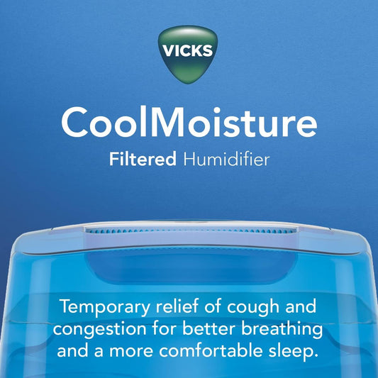 Vicks Cool Mist Humidifier With Uv Light. Evaporative Humidifier Auto-Adjusts To Room Humidity Without Over Humidification. For Kids Bedrooms, Baby Rooms, And More. Use With Vicks Vapopads