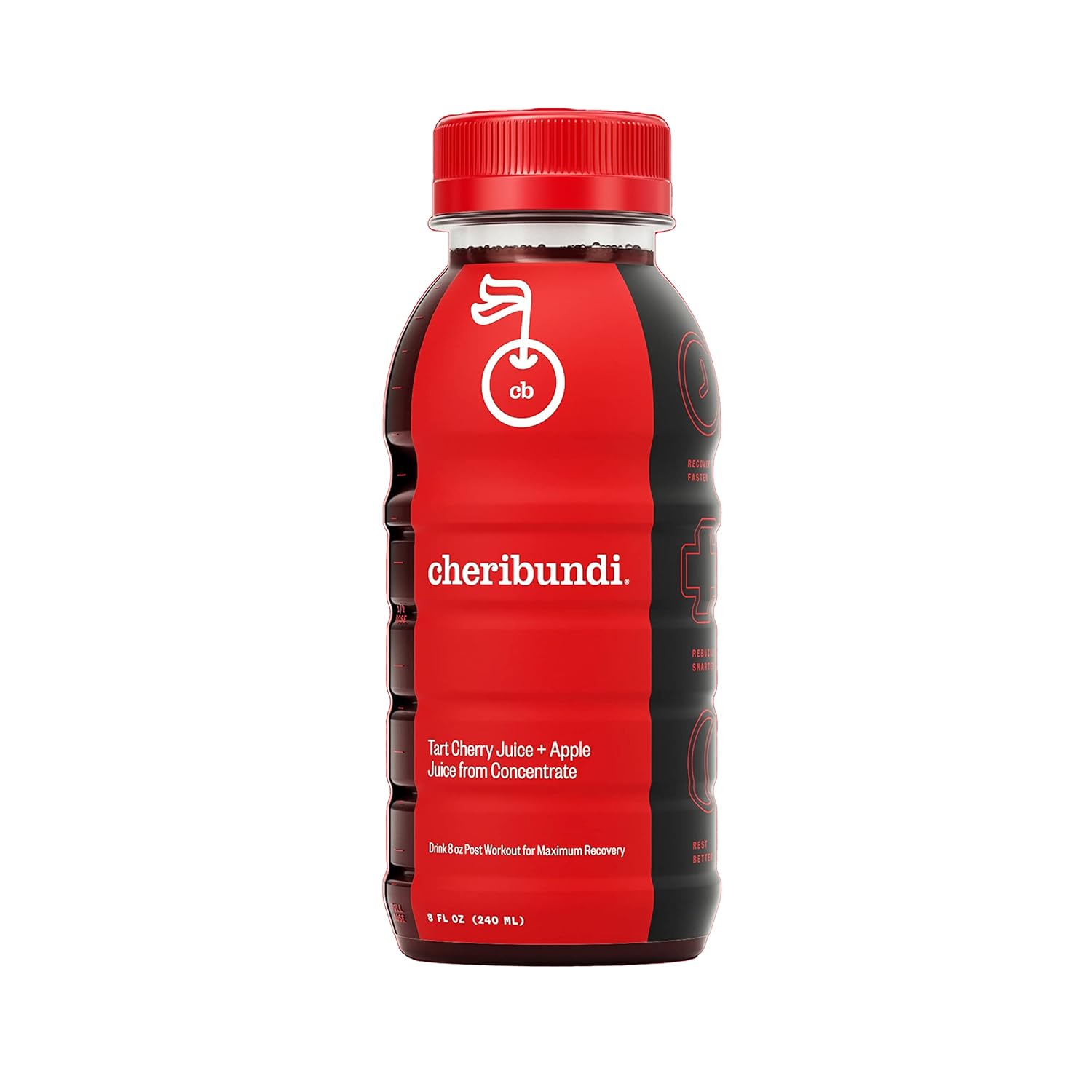 Cheribundi Original Tart Cherry Juice - Pro Athlete Workout Recovery - Fight Inflammation And Support Muscle Recovery - Tart Cherry Juice Lightly Sweetened With Apple Juice - Post Workout Recovery Drinks For Runners, Cyclists And Athletes - 8 Oz, 24 Pack