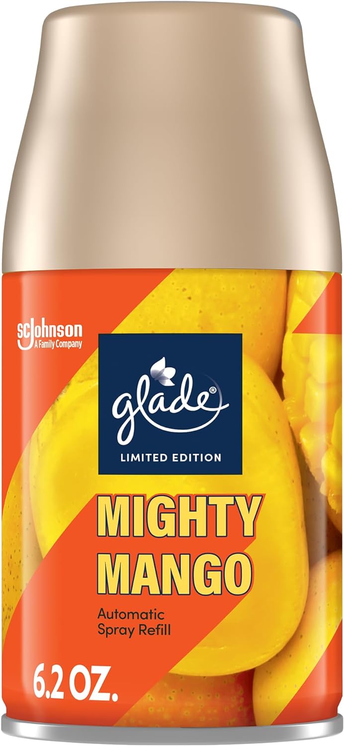 Glade Automatic Spray Refill, Air Freshener for Home and Bathroom, Mighty Mango, 6.2 Oz