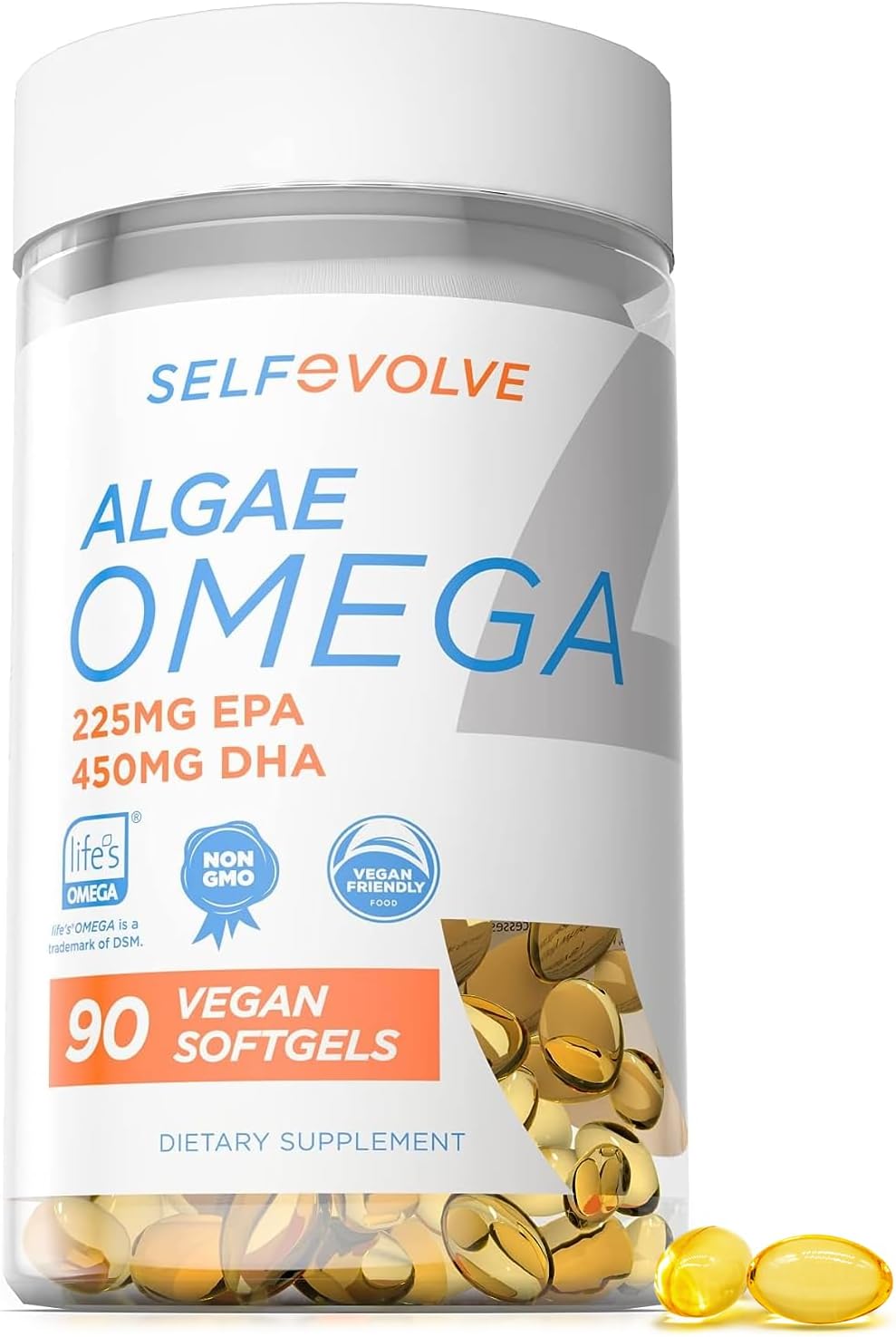 Algae Omega 3 1,500Mg - Vegan Omega 3 Supplement With Patented Life'S Omega - High Dose Epa & Dha - Better Than Fish Oil - Supports Heart, Brain, Joint Health - 90 Vegan Softgels