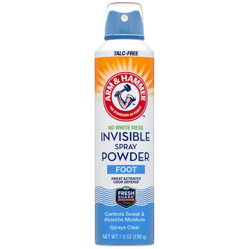 Arm & Hammer Invisible Foot Powder Spray, Clear Talc-Free Foot Odor & Sweat Control, Foot Spray Odor Eliminator Spray, Foot Odor Eliminator For Men & Women, Foot Odor Spray, 7 Oz (1 Pack)