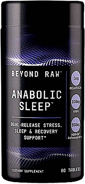 Beyond Raw Anabolic Sleep | Duel-Release Stress, Sleep, & Recovery Support | 60 Count