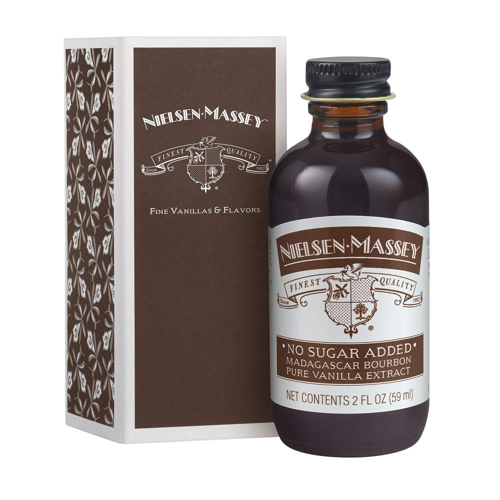 Nielsen-Massey No Sugar Added Madagascar Bourbon Pure Vanilla Extract For Baking And Cooking, 2 Ounce Bottle