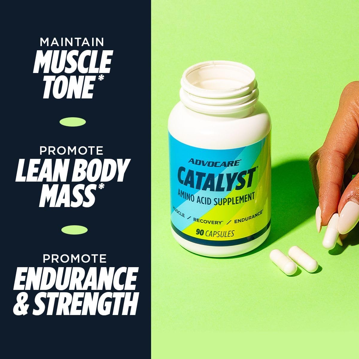 Advocare Catalyst Amino Acid Dietary Supplement - Bcaa Supplement With L-Arginine & L-Glutamine - Supports Muscle Growth & Recovery* - 90 Capsules : Health & Household