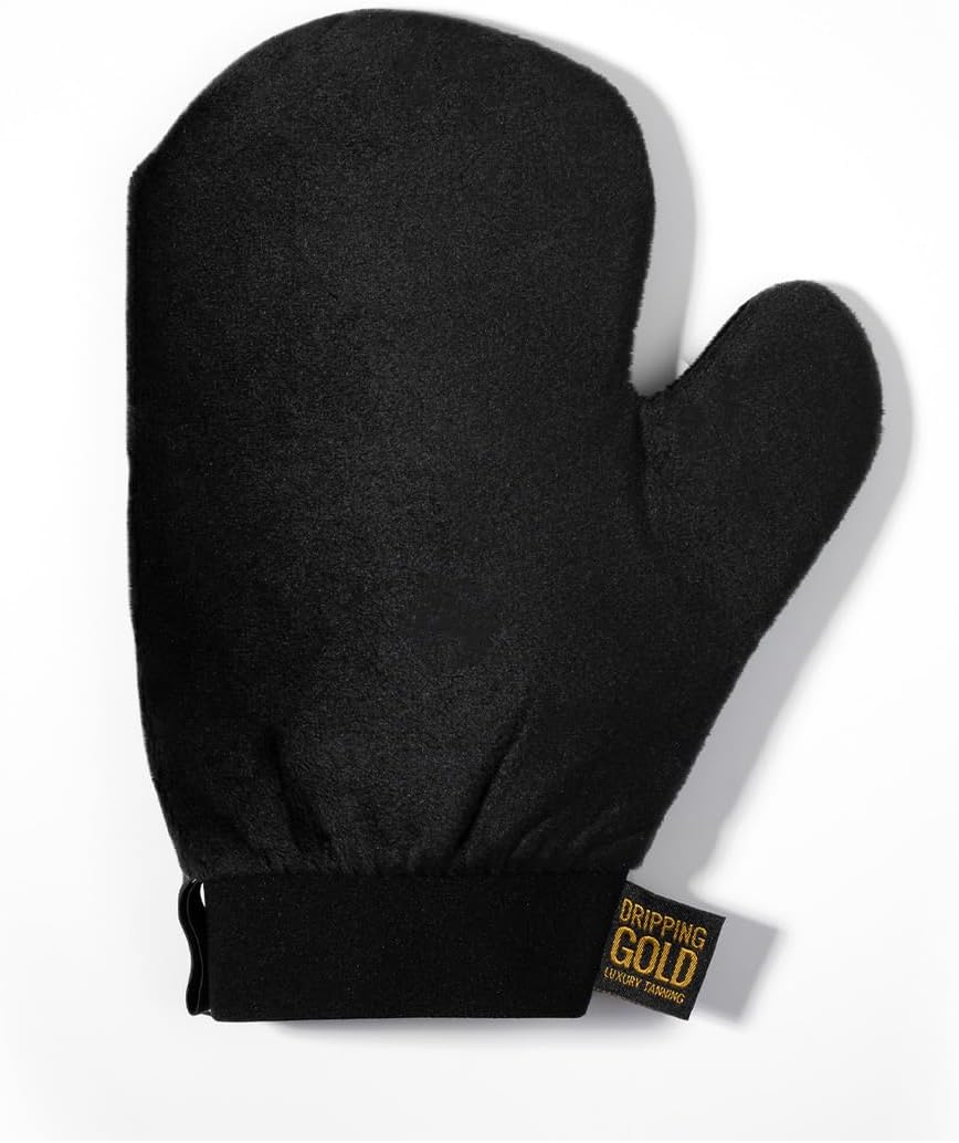 Sosu By Sj Dripping Gold Black Velvet Tanning Mitt