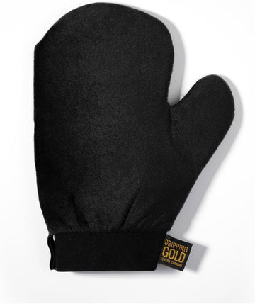 Sosu By Sj Dripping Gold Black Velvet Tanning Mitt
