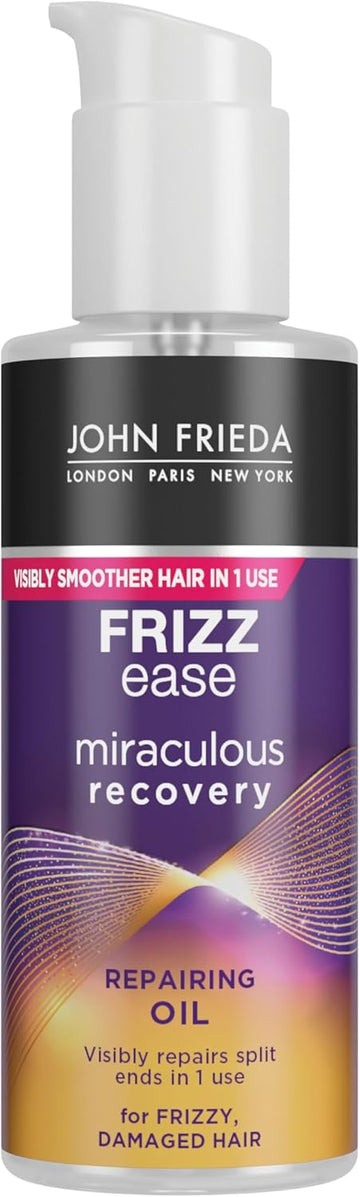John Frieda Frizz Ease Miraculous Recovery Repairing Tropical Oil, Moisturising Hair Oil For Frizzy, Damaged Hair, 100 Ml