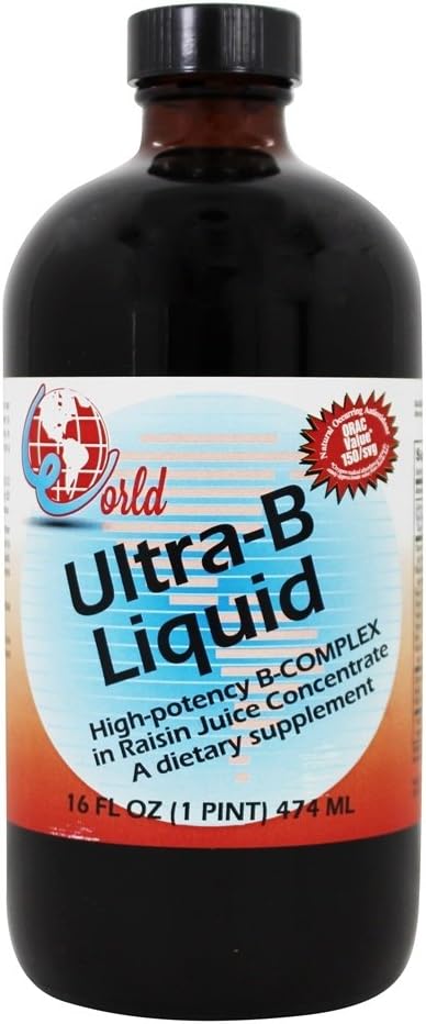 WORLD ORGANIC Ultra-b Liquid In Raisin Juice, 16 Fl Oz