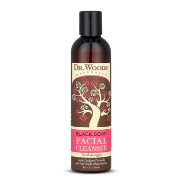 Dr. Woods Vision Black Soap Facial Cleanser With Organic Shea Butter, 8 Oz