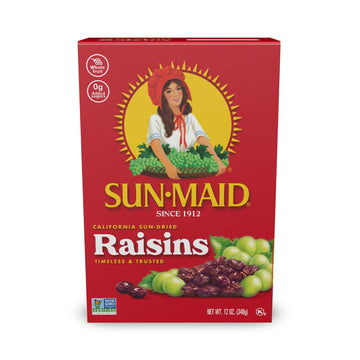 Sun-Maid California Sun-Dried Raisins - 12 oz Sharing-Size Box - Dried Fruit Snack for Lunches, Snacks, and Natural Sweeteners