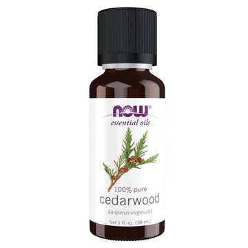 Now Essential Oils, Cedarwood Oil, Strengthening Aromatherapy Scent, Steam Distilled, 100% Pure, Vegan, Child Resistant Cap, 1-Ounce