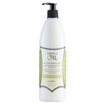 Earthly Body Miracle Oil Shave Cream - Helps Reduce Nicks, Small Cuts & Skin Irritation - With Tea Tree, Hemp Seed & Argan Oils - 100% Vegan, Cruelty Free