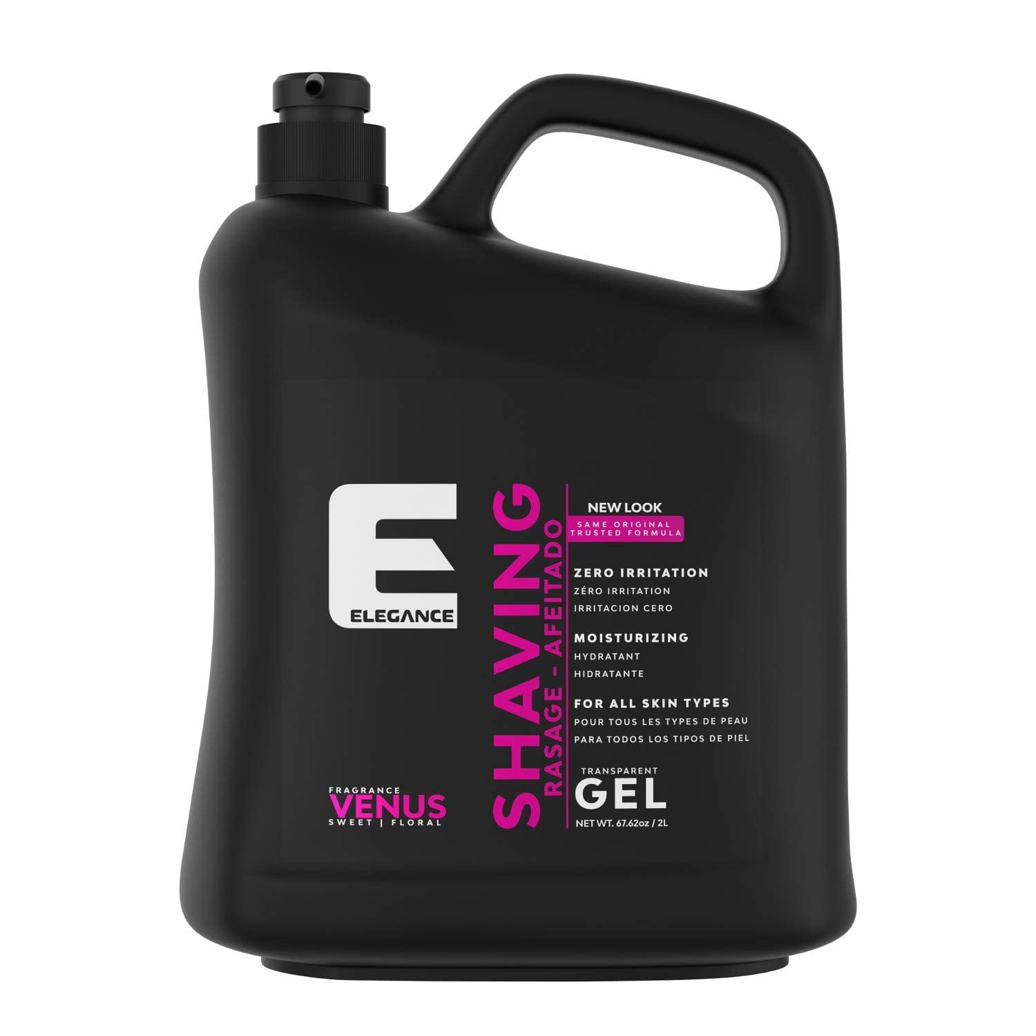 E Elegance Barber Accessories - Transparent Shaving Gel For Men Or Women, Sweet/Floral Venus Fragance - The Ultimate Shaving Solution For A Smooth, Irritation-Free Experience, 4.2 Pound : Beauty & Personal Care