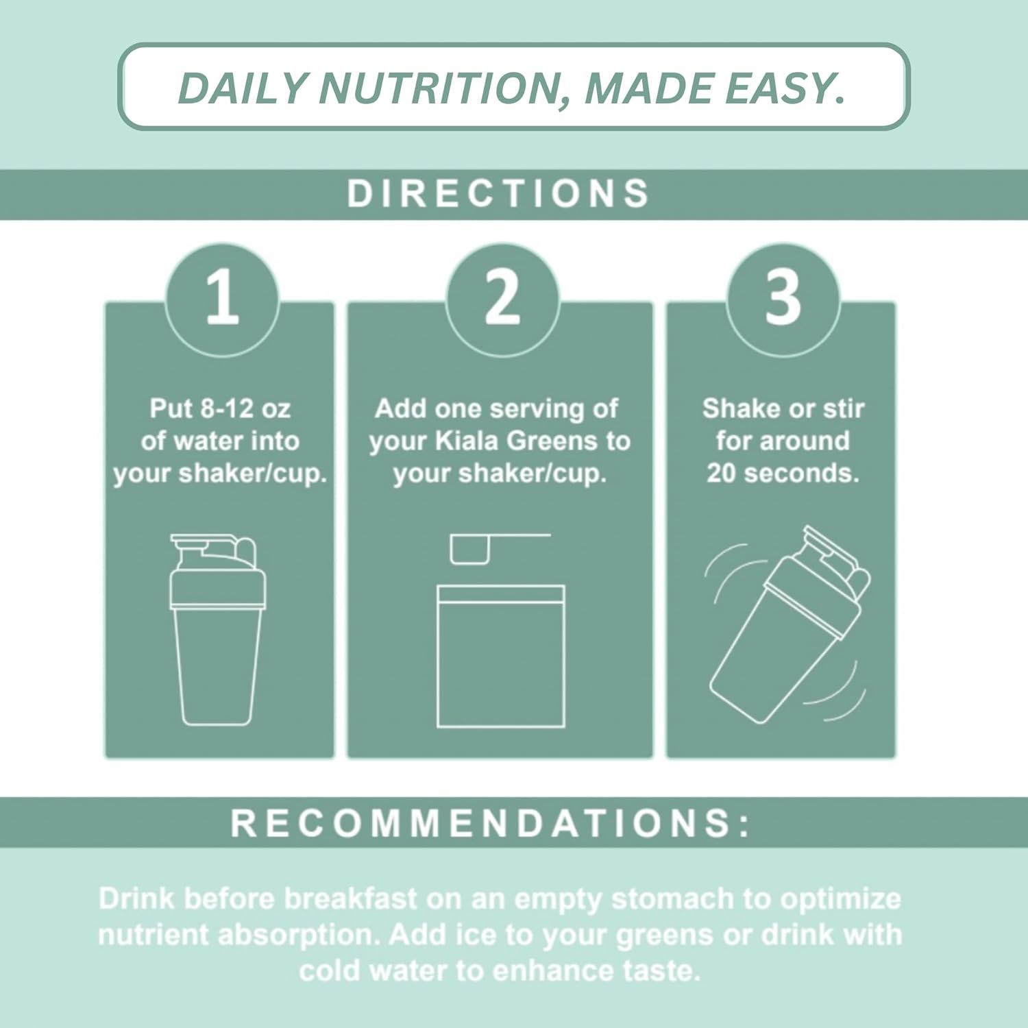 Kiala Nutrition Super Greens - Organic Greens Powder to Reduce Bloat, Support Gut Health, Boost Immunity, Healthy Digestion for Women - Antioxidant Support - Spirulina - Chlorella - Tropical Splash : Health & Household