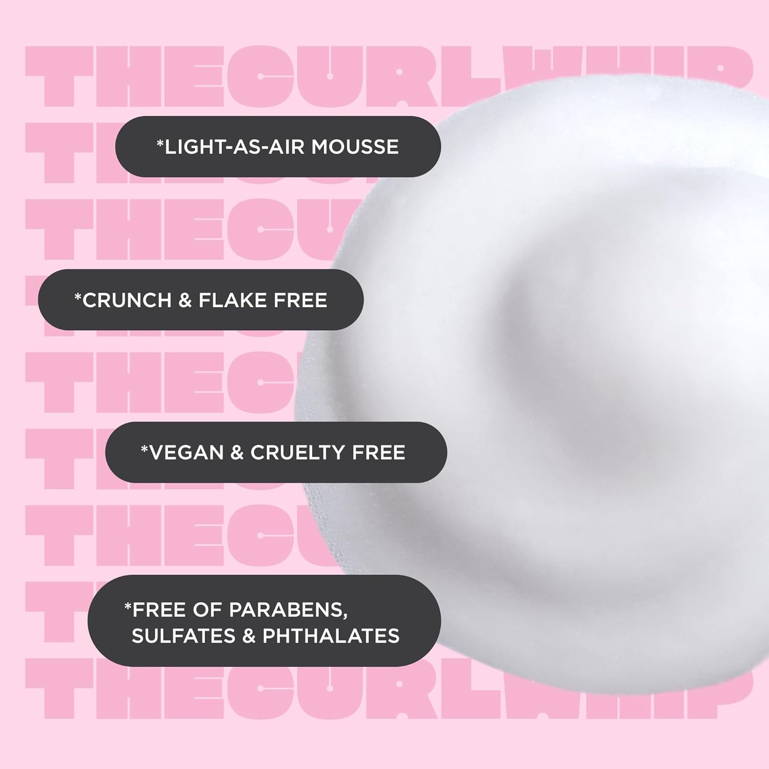 Cake Beauty Whipped Curl Defining & Volumizing Mousse – Aloe Vera Vitamin E For Flexible Hold - Vegan No Heat Curls Wavy Curly Hair Sulfate Cruelty Free Products For Women : Beauty & Personal Care