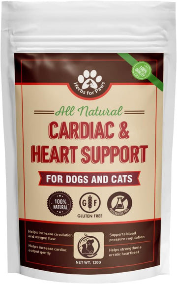 Dog Cardio Strength (120 Grams) Heart Murmur Hawthorn Supplement, Hawthorne for Dogs Vitamins for pet Heart Health| Made in USA - 4.0 OZ