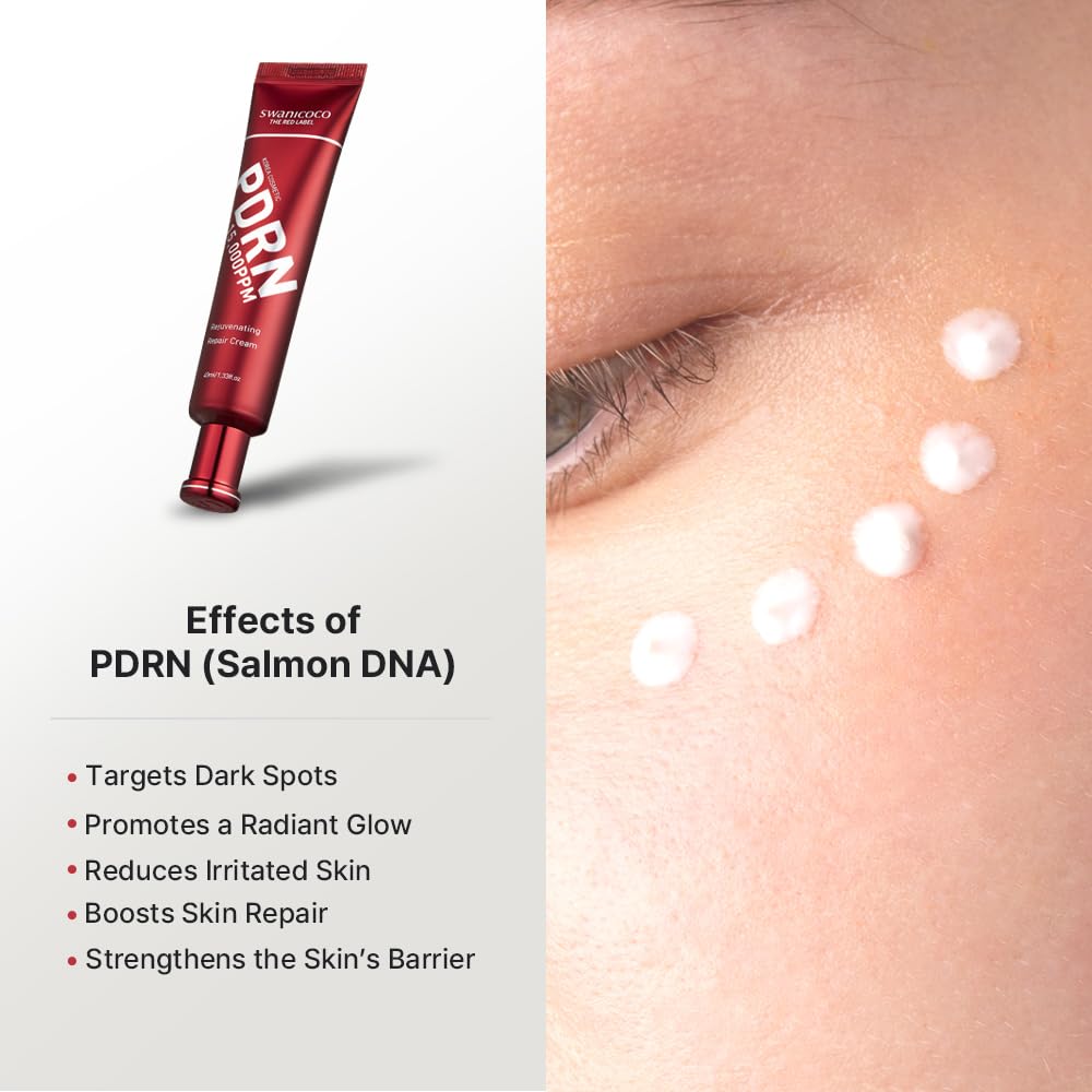Swanicoco Pdrn Rejuvenating Repair Cream, 99.9% Pure Salmon (Sodium Dna), Bakuchiol, Cica Exosome, Niacinamide, Aging Care, Wrinkle Care, Intensive Glow, Skin Elasticity, 40Ml 1.35 Fl Oz : Beauty & Personal Care