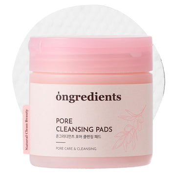 Ongredients Pore Cleansing Pad, Exfoliating Face Wipes, Makeup Remover Wipes For Face, Pore Reducing, Exfoliating, Korean Cleansing Pads, 60 Pads