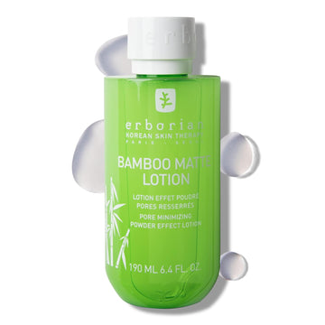 Erborian - Bamboo Pore Minimizing Lotion - Mattifying And Hydrating Bamboo Waterlock Complex - Reduce Excess Sebum - Korean Skincare Cleansing Toner For Normal To Oily Prone Skin - 6.4 Oz