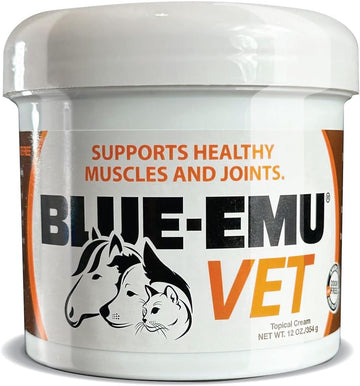 Blue Emu Vet Skin & Joint Soothing Cream - Deep Hydration & Joint Support for Your Furry Friends - 12 oz