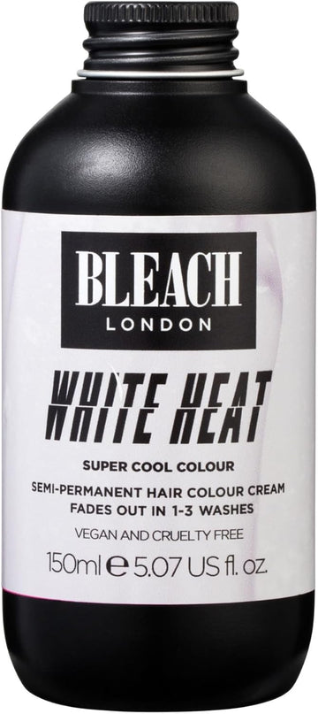 Bleach London White Heat Colour - Semi-Permanent Hair Colour, Cool Neutral Blonde, Vegan, Cruelty Free, Temporary Hair Colour Cream, 150 Ml