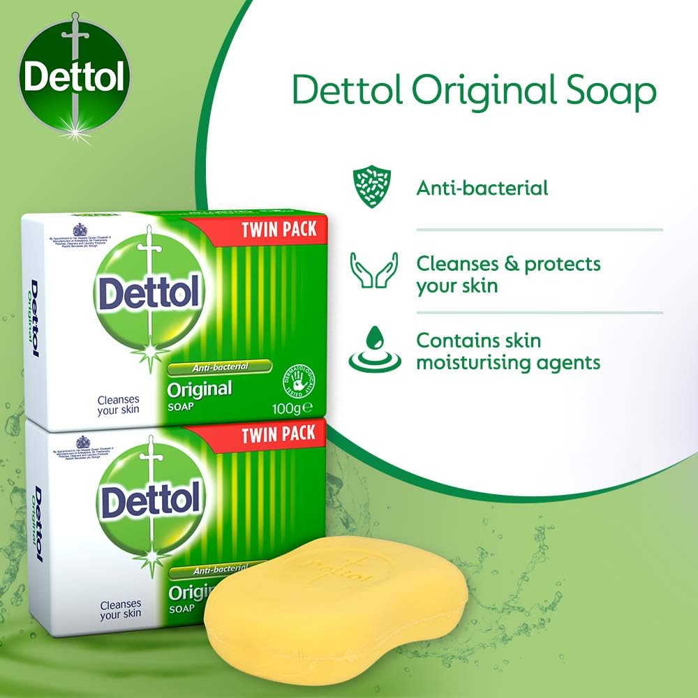 Dettol AntiBacterial Original Soap Bar 100 g (Pack of 6) : Amazon.co.uk: Beauty